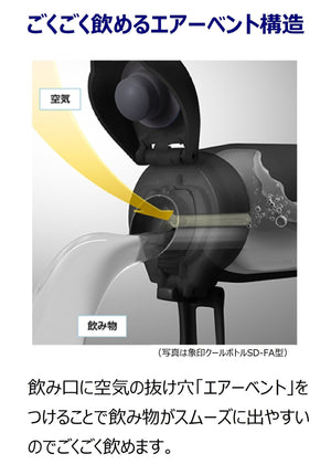 Zojirushi Cool Black and Pink Sports Bottle 1000ml Capacity - Sd - Af10 - Bp