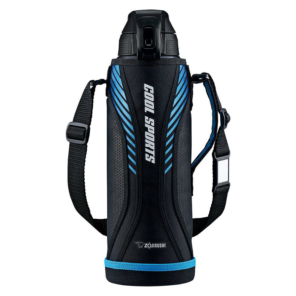 Zojirushi Direct Drinking Sports Water Bottle Stainless Steel 1.5L Blue Black