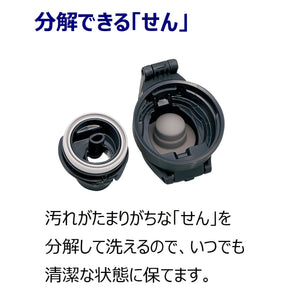 Zojirushi Direct Drinking Sports Water Bottle Stainless Steel 1.5L Blue Black