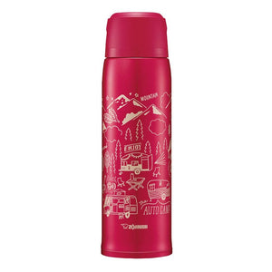 Zojirushi Insulated Stainless Steel 1.03L Water Bottle with Cup in Red SJ - JS10 - RA
