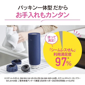 Zojirushi Large Capacity 720ml One - Touch Stainless Steel Mug Soft Pink