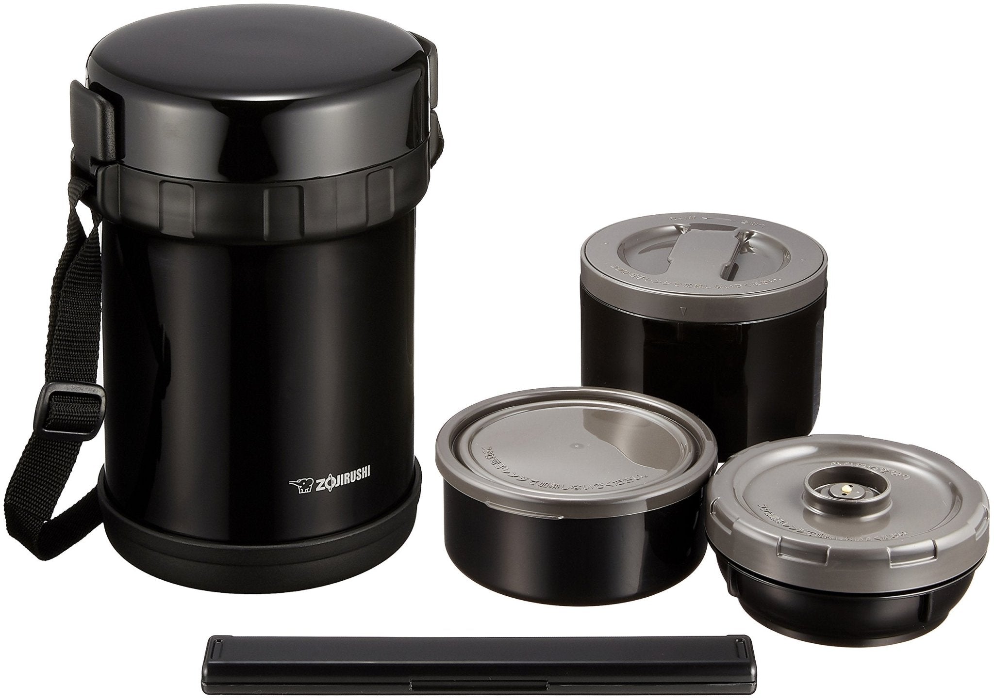 Zojirushi Mahobin (Zojirushi) Heat - Retaining Stainless Steel Lunch Box Lunch Jar About 3 Bowls About 1.2 Go Microwave Compatible Black Sl - Gh18 - Ba