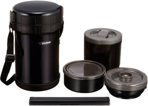 Zojirushi Mahobin (Zojirushi) Heat - Retaining Stainless Steel Lunch Box Lunch Jar About 4 Bowls About 1.6 Go Microwave Compatible Black Sl - Xe20 - Ad