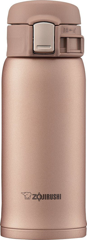 Zojirushi Mahobin (Zojirushi) Water Bottle Stainless Mug Bottle Direct Drinking Lightweight Cold Insulation One Touch Open Type Lightweight Compact 360Ml Matt Gold Sm - Sd36 - Nm