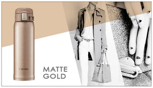 Zojirushi Mahobin (Zojirushi) Water Bottle Stainless Mug Bottle Direct Drinking Lightweight Cold Insulation One Touch Open Type Lightweight Compact 600Ml Matt Gold Sm - Sd60 - Nm