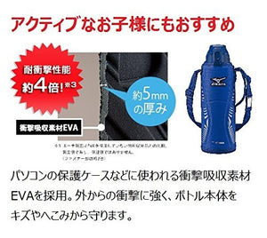 Zojirushi Mizuno 1.5L Stainless Steel Water Bottle One - Touch Open Cool Sports Blue