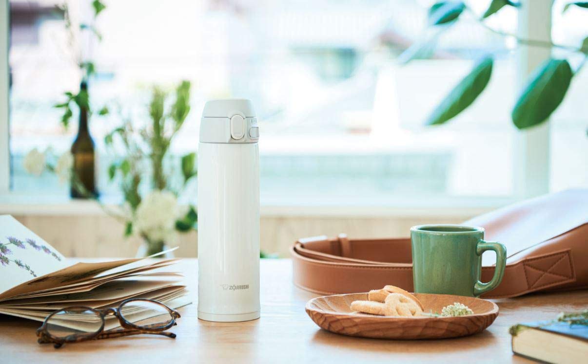 Zojirushi Sm - Ta60 - Wa 600ml White Stainless Steel Mug Bottle