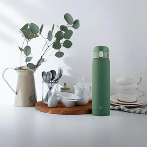 Zojirushi Sm - Wa60 - Gd Stainless Steel Mug Seamless One Touch Khaki 600ml - Japanese