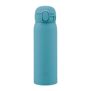 Zojirushi SM - WS48 - GM 480ml Steel Water Bottle, 1 - Touch Aqua Green, 3 Items to Wash