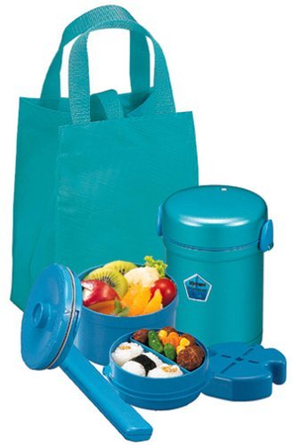 Zojirushi Stainless Steel Lunch Cooler Chilled Delica Clear Blue SW - CA07 - AX