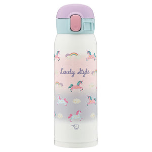 Zojirushi Stainless Steel Water Bottle - 0.48L Seamless Mug Dreamy White for Girls