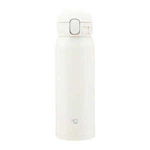 Zojirushi Stainless Steel Water Bottle 480ml Matte White One - Touch Cap Easy - to - Clean