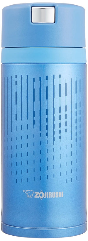 Zojirushi Stainless Steel Water Bottle - Quick Open Easy Lock 360ml Blue SM - XC36 - AL