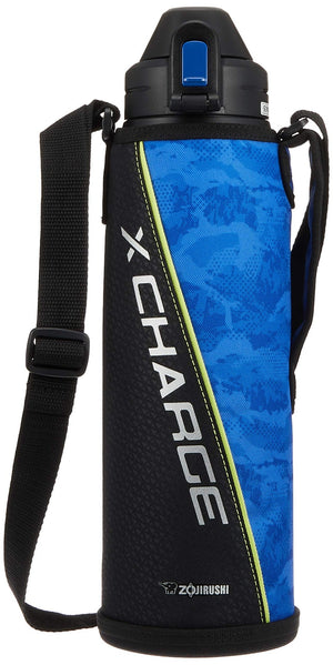 Zojirushi Stainless Steel Water Bottle Sports Type 1.5L in Meisai Blue Direct Drinking (SD - AJ15 - AZ)