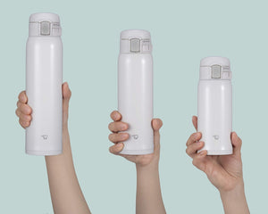 Zojirushi White Stainless Steel 355ml Cup - Leakproof and Portable