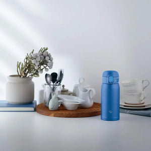 Zojirushi (Zojirushi) Water Bottle One Touch Stainless Mug Seamless 0.36L Blue Sm - Wa36 - Aa