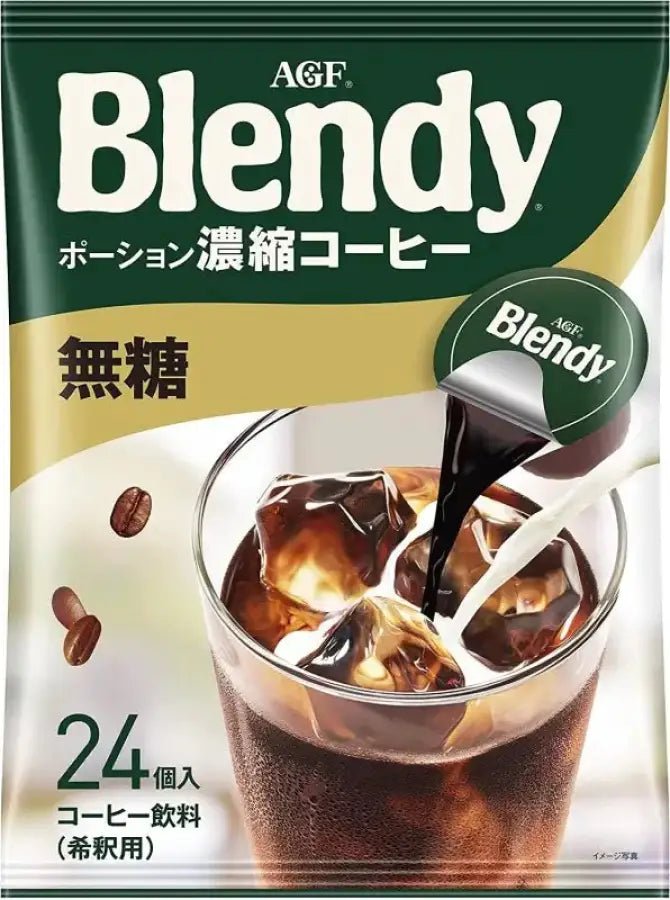 Ajinomoto Agf Blendy Potion Coffee Non Sugar 24 Sticks - Sugar - Free Potion Type Coffee