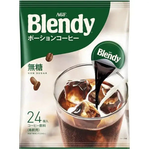 Ajinomoto Agf Blendy Potion Coffee Non Sugar 24 Sticks - Sugar - Free Potion Type Coffee