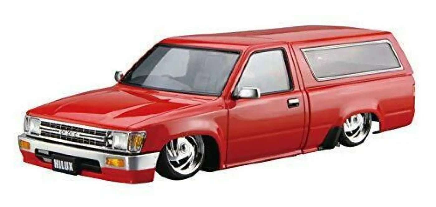 Aoshima 1/24 Yn86 Hilux Old School '95 Toyota Plastic Model Kit, detailed parts, ideal for model building