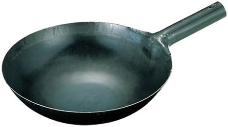 Yamada Hammered Iron Round Bottom Wok (1.6Mm Thickness) 36cm - Unseasoned