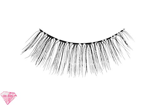 5 Pairs Diamond Rush Diamond Lash No.006 For Round Cute Translucent Eyes - Made In Japan