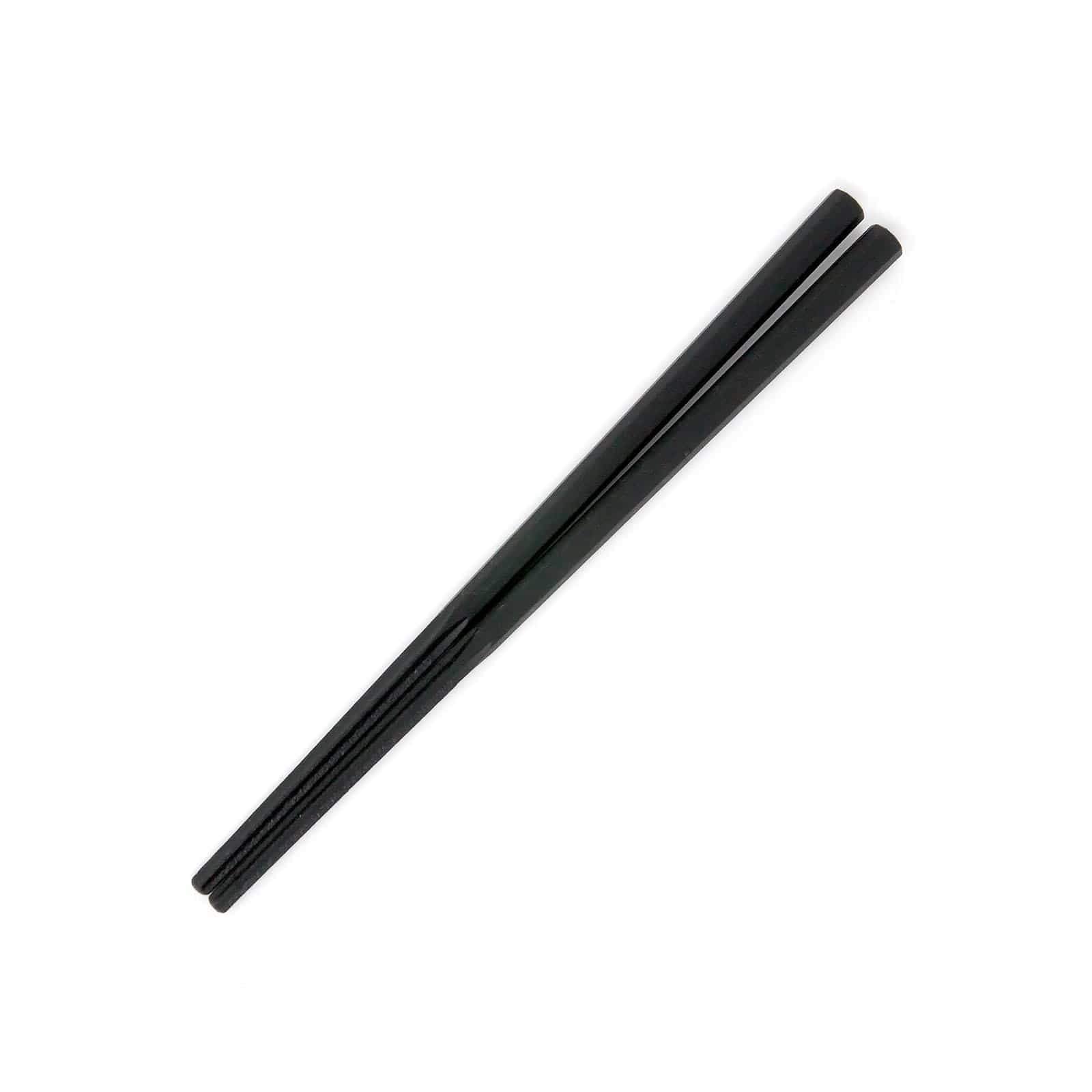 Akebono Decagonal Non-Slip Noodle Chopsticks 23Cm Black - Japan