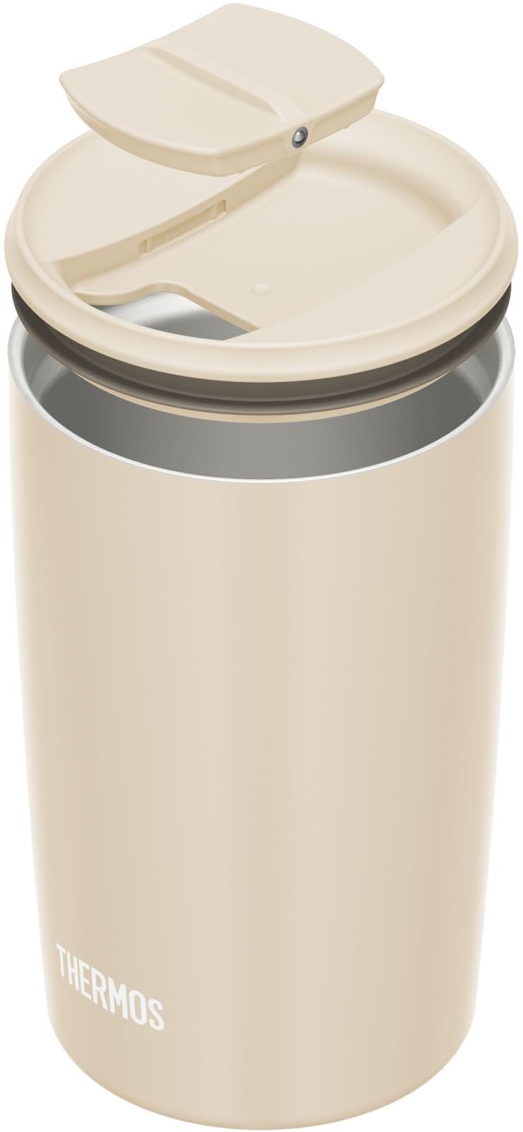 Thermos Beige Vacuum Insulated 400ml Tumbler with Lid Dishwasher Safe - JDP-401 BE