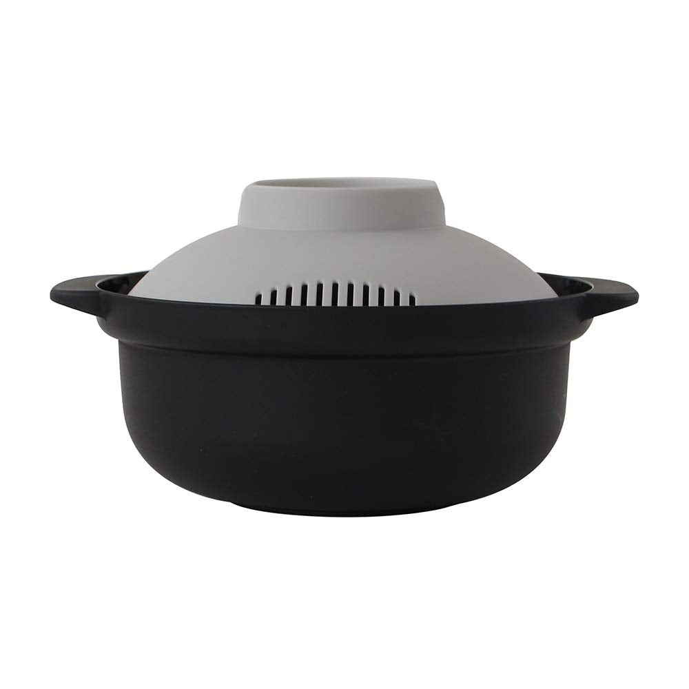 &Amp;Ne Rakuchin Microwave Pot Recopo Nim-118-Bk Japan - YOYO JAPAN
