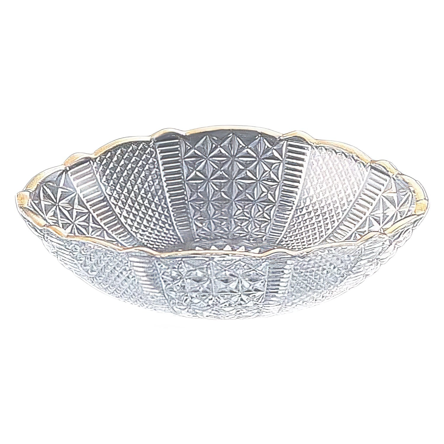 Aoyama Glass Medium Bowl Flax Ornament Gold - YOYO JAPAN