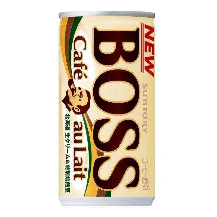 Boss Café Au Lait Coffee With Milk Canned Coffee 185g (Box of 30 Cans)