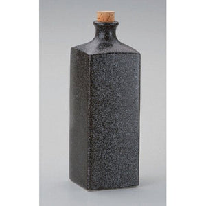 Setomono Honpo Japan Black Glaze Square Shochu Bottle 7.5X23Cm 830Cc - YOYO JAPAN