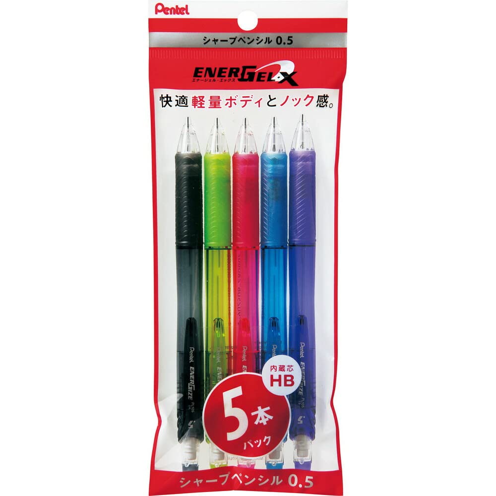 Pentel Energel X Mechanical Pencils 5 Pack Xpl105-5 Made In Japan