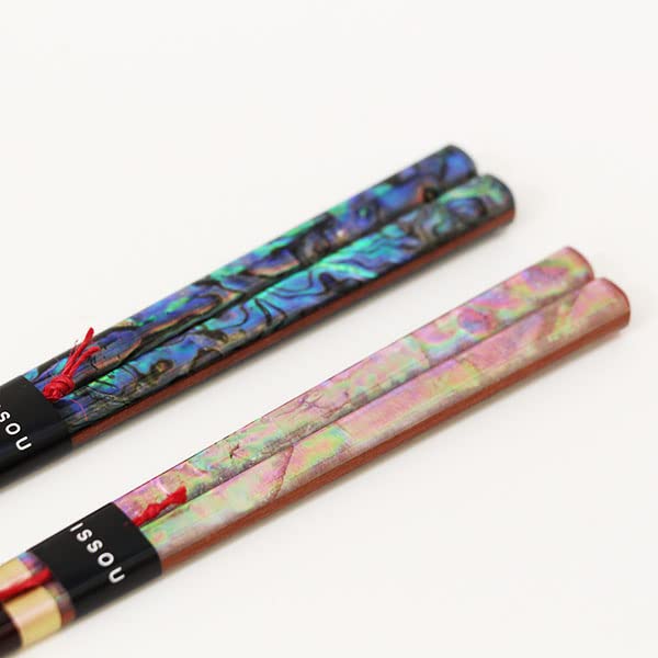 Kobayashi Lacquerware Miyabi Raden Chopsticks - 2 Pairs Wooden Made In Japan - YOYO JAPAN