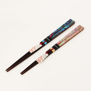 Kobayashi Lacquerware Miyabi Raden Chopsticks - 2 Pairs Wooden Made In Japan - YOYO JAPAN