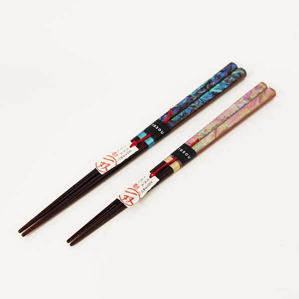 Kobayashi Lacquerware Miyabi Raden Chopsticks - 2 Pairs Wooden Made In Japan - YOYO JAPAN