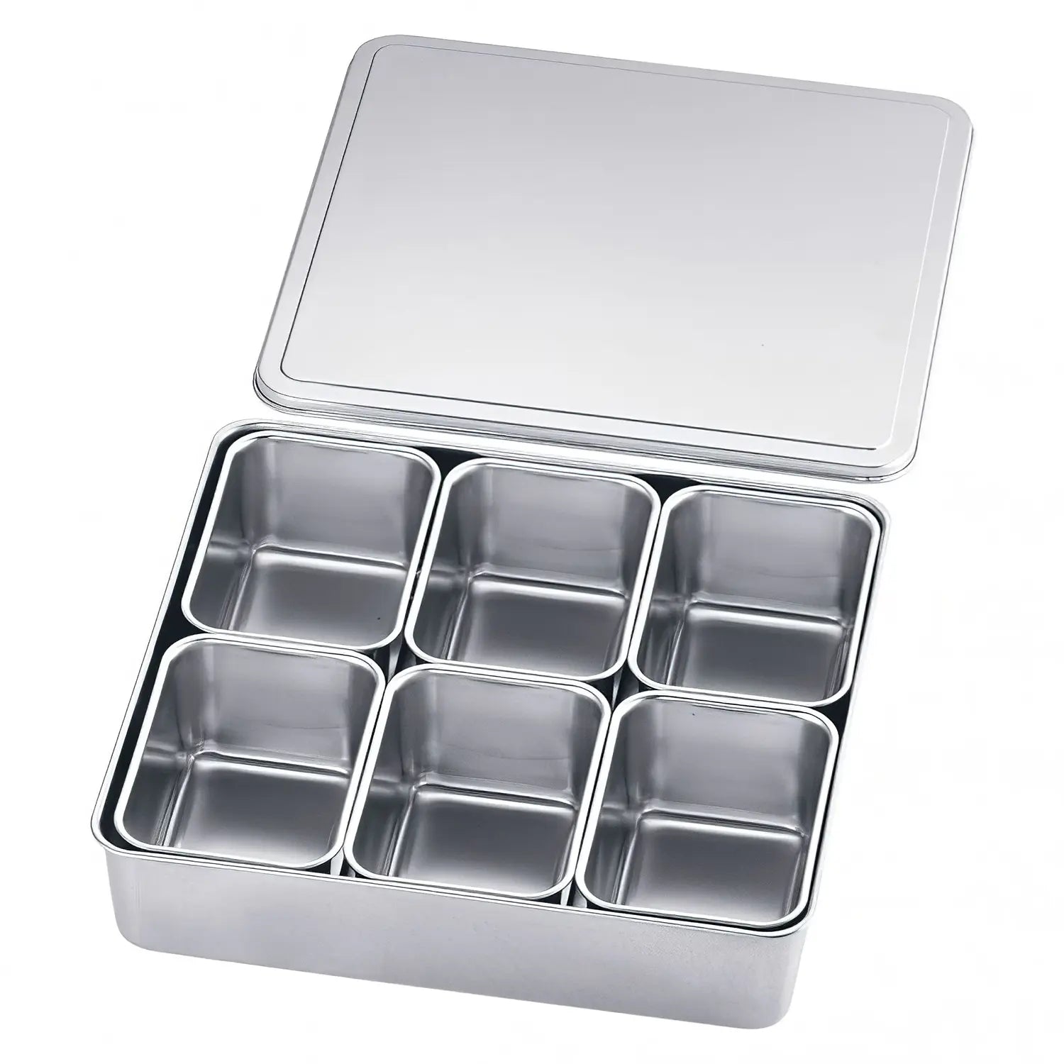Clover Stainless Steel Yakumi Seasoning Container Small 6 Compartments - YOYO JAPAN