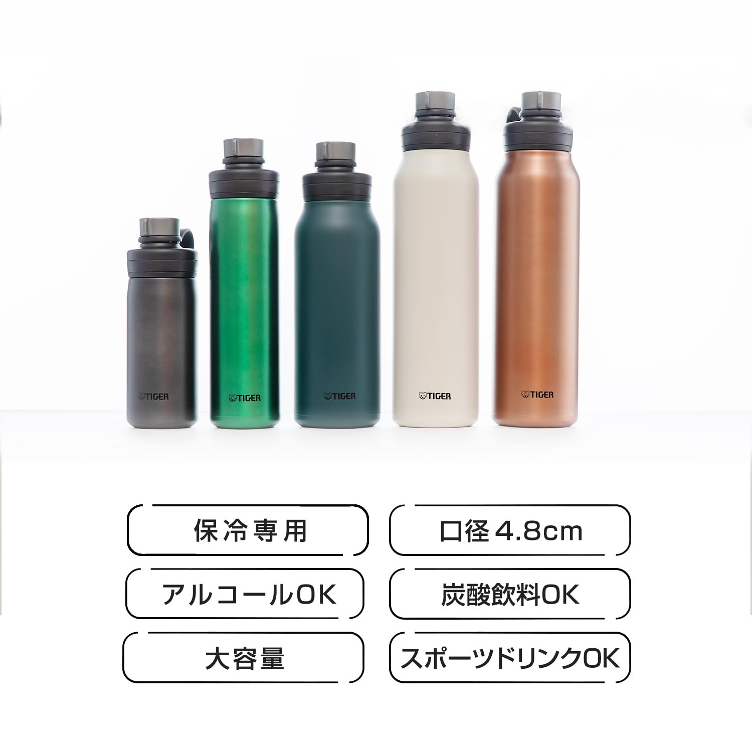 Tiger 1500Ml Stainless Steel Insulated Carbonated Drink Bottle Portable 鈥 Lake Blue