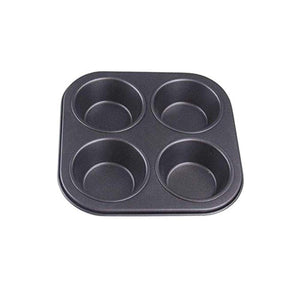 Cz-Ing Japan 4-Cavity Non-Stick Carbon Steel Muffin Pan Muffin Pancake Baking Mold Tray Pot Kitchen - YOYO JAPAN