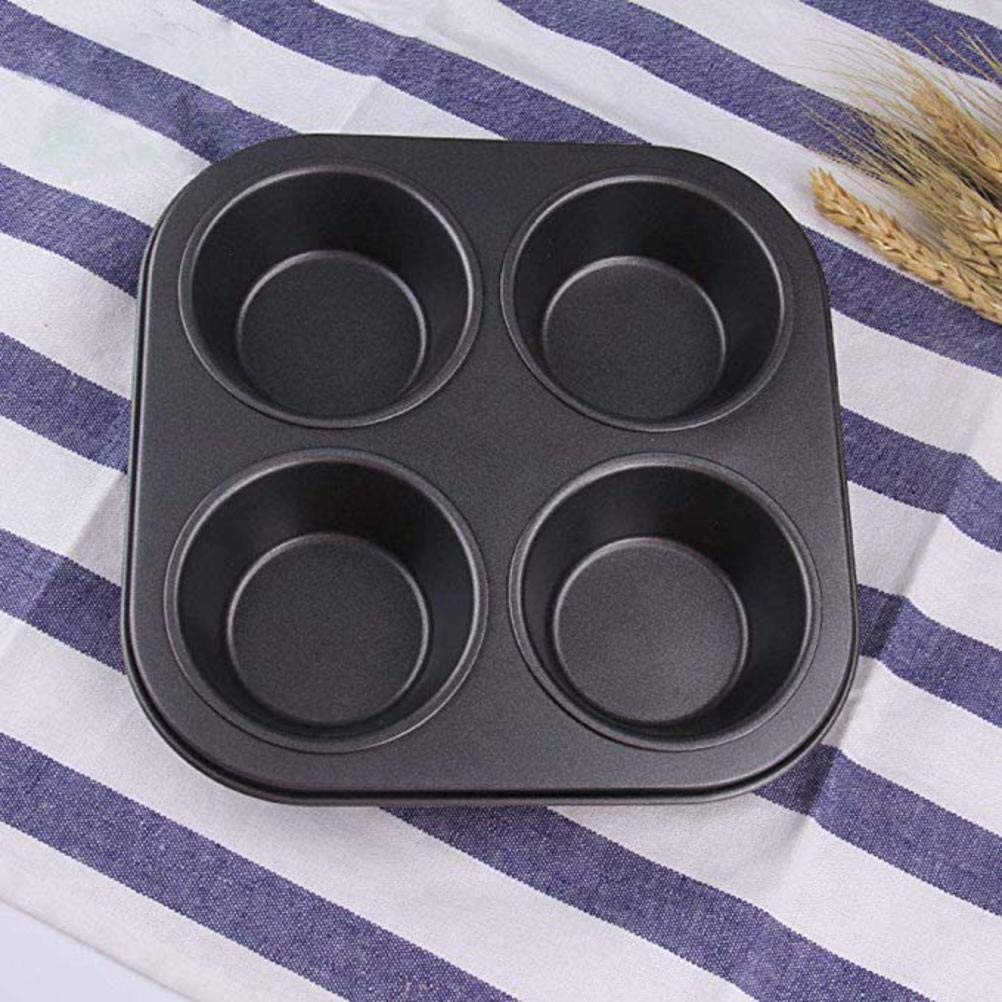 Cz-Ing Japan 4-Cavity Non-Stick Carbon Steel Muffin Pan Muffin Pancake Baking Mold Tray Pot Kitchen - YOYO JAPAN