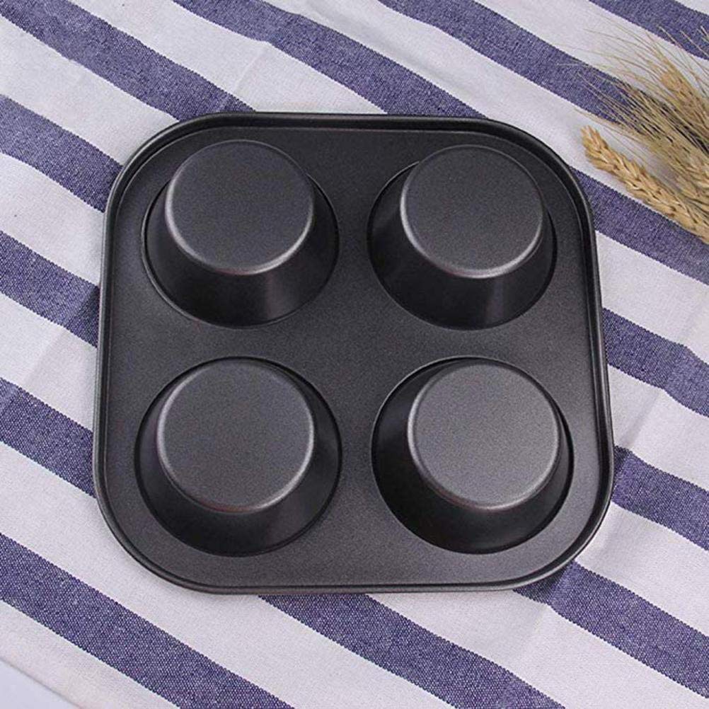 Cz-Ing Japan 4-Cavity Non-Stick Carbon Steel Muffin Pan Muffin Pancake Baking Mold Tray Pot Kitchen - YOYO JAPAN