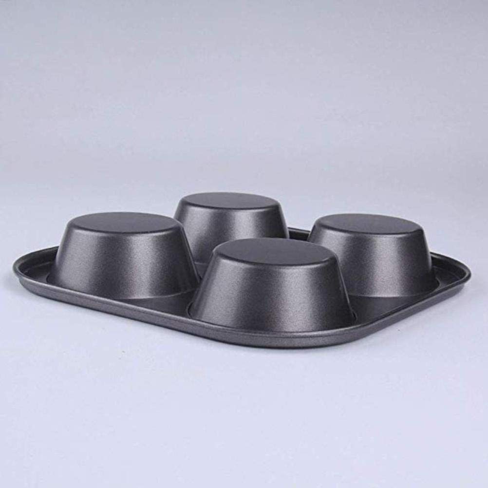 Cz-Ing Japan 4-Cavity Non-Stick Carbon Steel Muffin Pan Muffin Pancake Baking Mold Tray Pot Kitchen - YOYO JAPAN