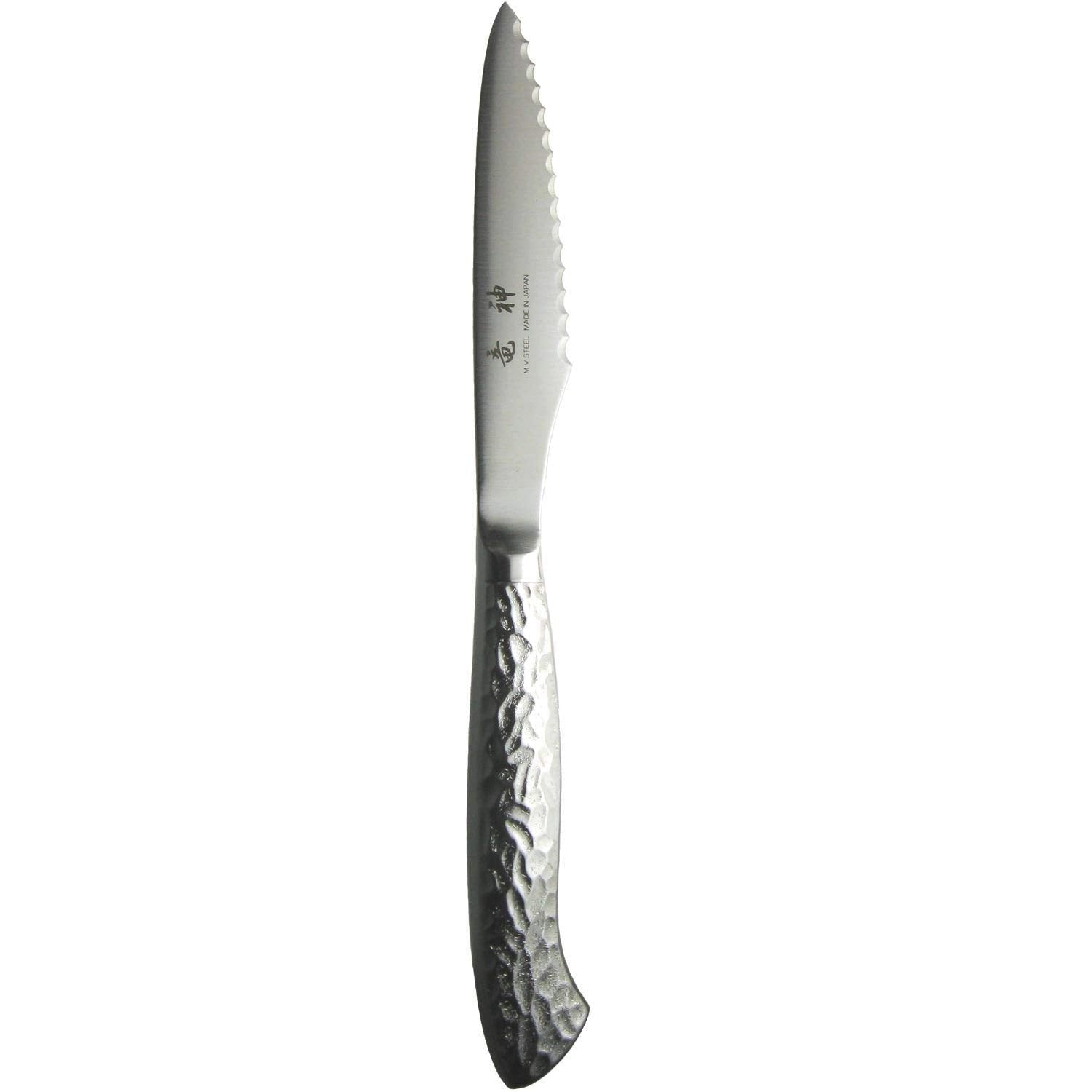 Lightweight Stainless Steel Steak Knife (Made in Japan) 230mm, serrated blade, ideal for precise steak cutting