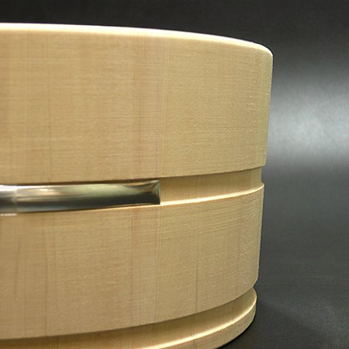 Daiwa Industry Hinoki Wooden Bucket 24X10Cm Japan - Mildew Resistant Water Repellent Stainless Steel Hoop - YOYO JAPAN