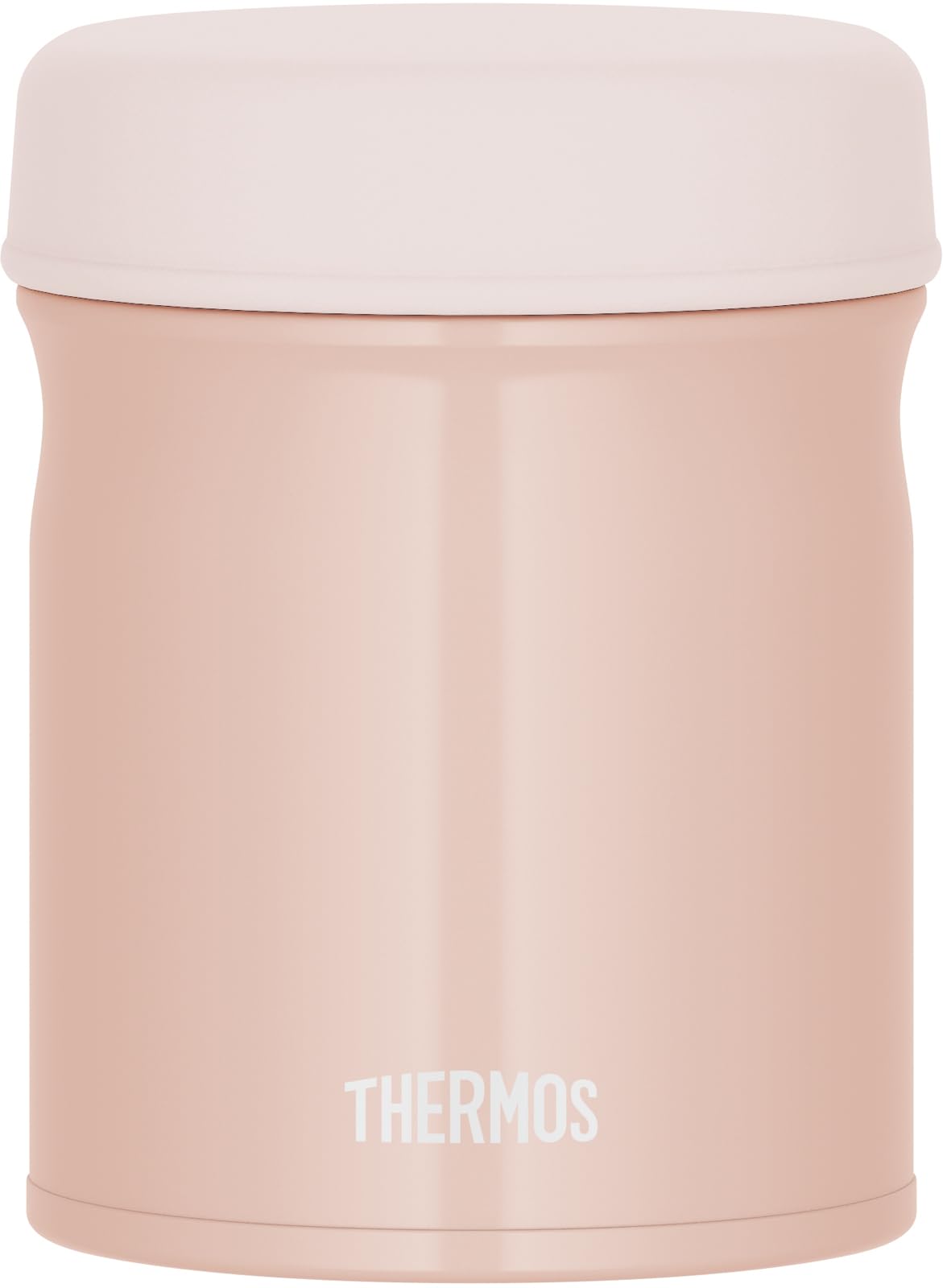 Thermos Vacuum Insulated 300ml Soup Jar Beige Pink Dishwasher-Safe Round Mouth Design - Easy Clean Keeps Food Warm or Cold