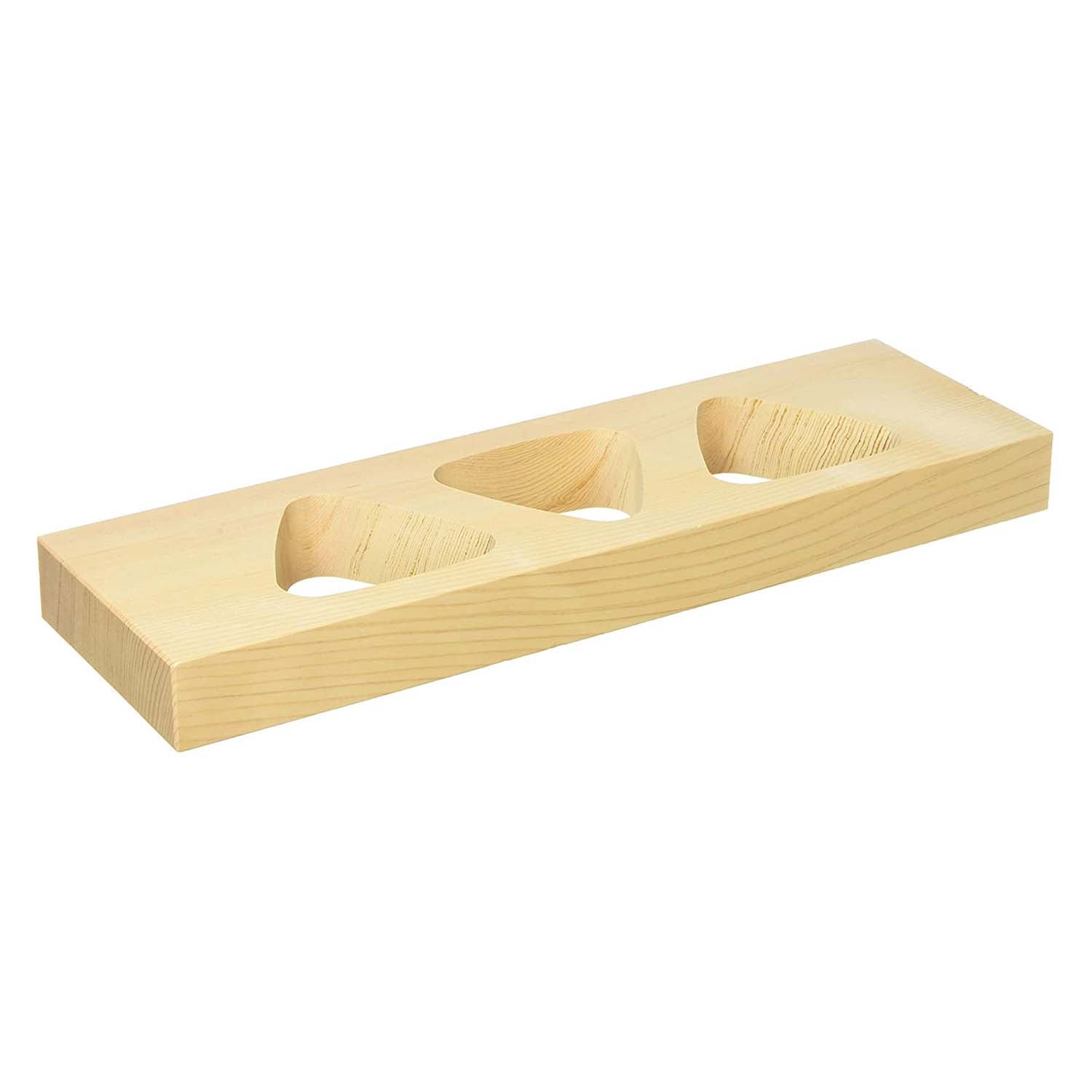 Ebematsu Wooden Onigiri Mold 3-Hole Made In Japan