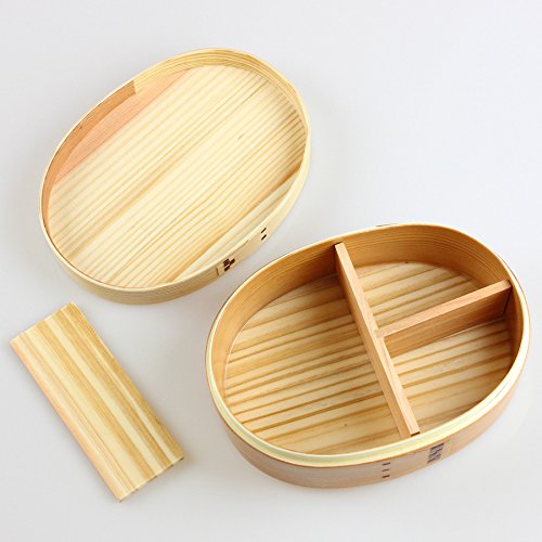 Large Japanese Magewappa Oval Bento Box - Natural Domestic Finish - Eemon Of The Festival - Japan 001-266 - YOYO JAPAN