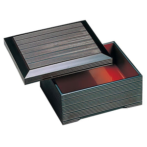 Fukui Craft Abs Resin Donju Jubako Box Dark Brown - YOYO JAPAN