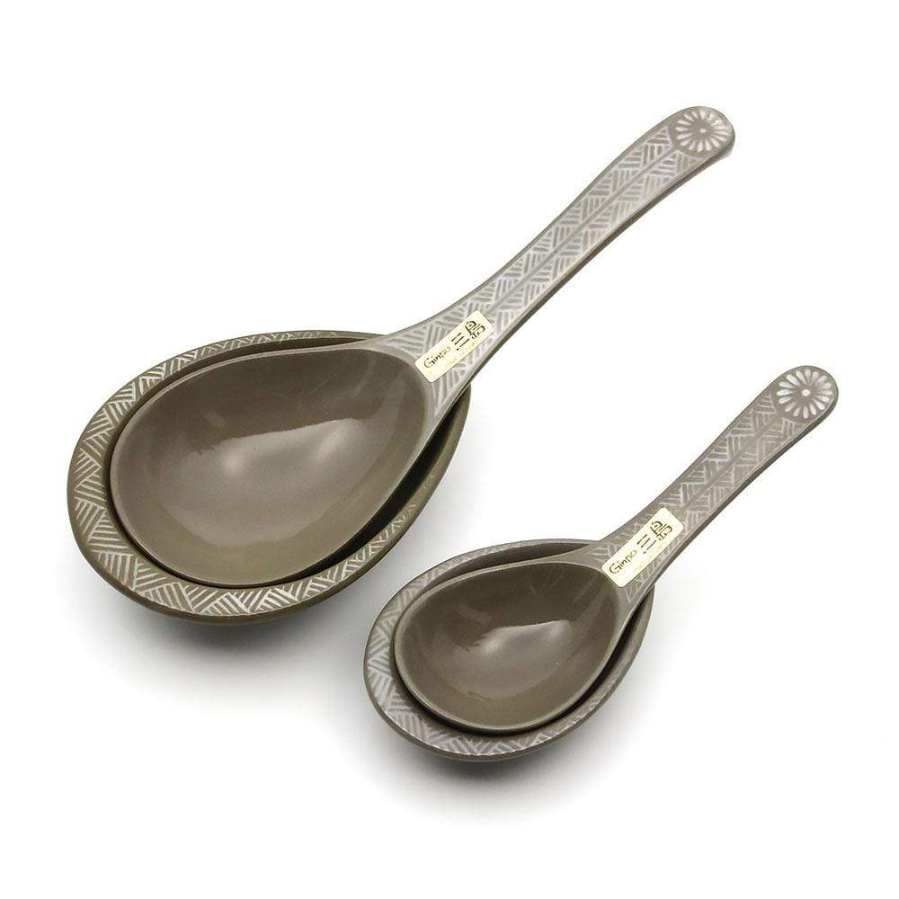 Ginpo Banko Ware Renge Soup Spoon & Spoon Rest Large - Spoon Rest only - YOYO JAPAN