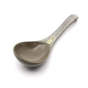 Ginpo Banko Ware Renge Soup Spoon & Spoon Rest Small - Renge Spoon only - YOYO JAPAN