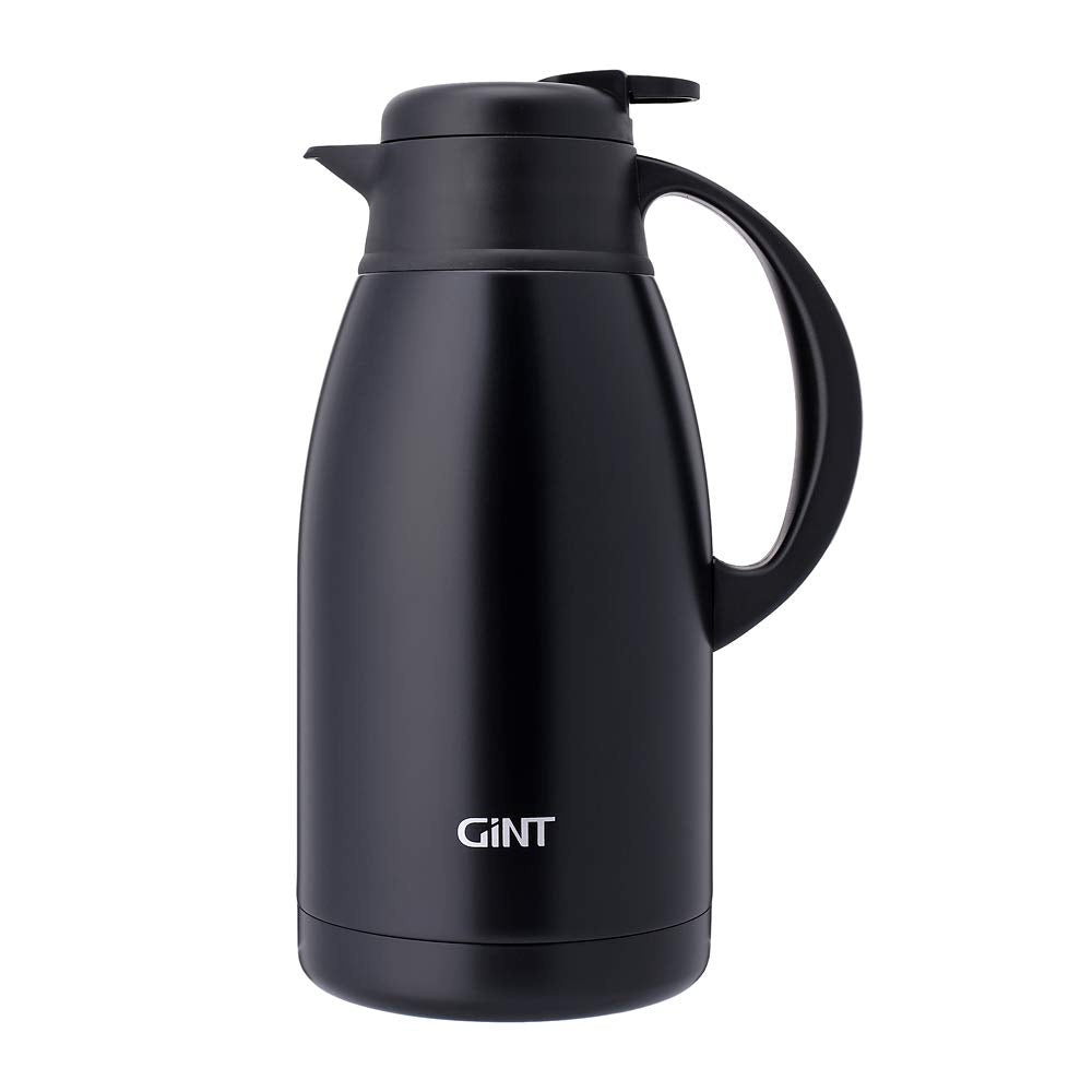 Thermos 65Oz Gint Thermal Carafe: Black Stainless Steel Double Wall Insulated Vacuum